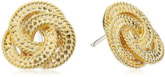 Anna Beck Designs "Timor" 18k Gold-Plated Woven-Knot Post Earrings