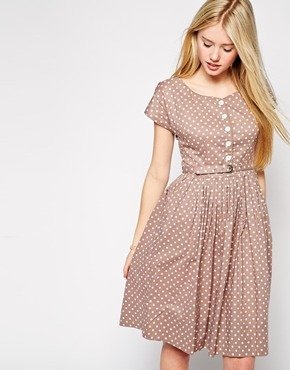 Emily And Fin Emily & Fin Lottie Printed Tea Dress - 997grey