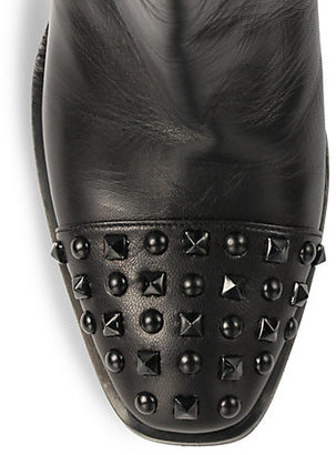 Alexander McQueen Studded Leather Ankle Boots