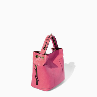 Zara 29489 Bucket Bag With Zip