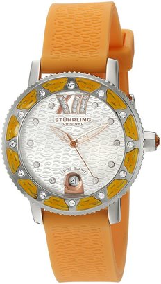 Stuhrling Original Women's Marina Swiss Quartz Swarovski Watch Silver 225R.1116F2