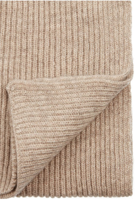 N.Peal Cashmere Ribbed cashmere scarf