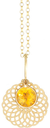 Lauren Sigman Jewelry Round Mum and Gemstone Necklace