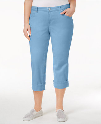 Style&Co. Style & Co Plus Size Tummy-Control Capri Jeans, Created for Macy's