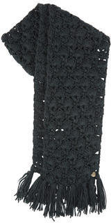 Ikks black loose stitch knit scarf