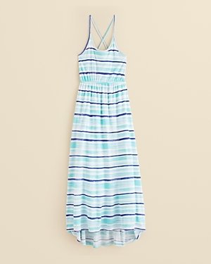 Splendid Girls' Painterly Slub Stripe Tank Maxi Dress - Sizes 7-14