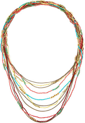 JCPenney Decree Multi-Row Seed Beads Necklace