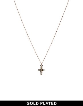 Laura Lee Jewellery Diamond Set Cross Necklace
