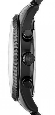 Michael Kors Men's Chronograph Lexington Black-Tone Steel Bracelet Watch MK8320