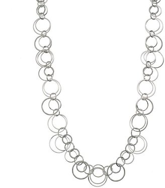 JLO by Jennifer Lopez Textured Circle Link Long Necklace