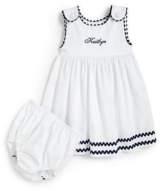 Princess Linens Toddler's Two-Piece Personalized Dress & Diaper Cover Set
