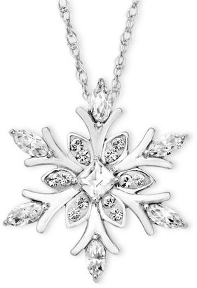 Swarovski Kaleidoscope Crystal Snowflake Pendant Necklace with Elements in Sterling Silver
