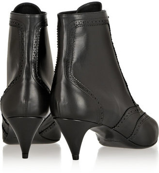 Saint Laurent Cat brogue-style leather ankle boots