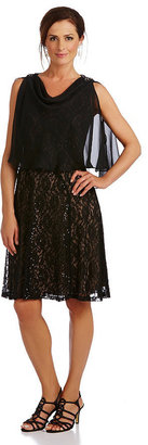 Ignite Evenings Sequined Lace Sheath Dress