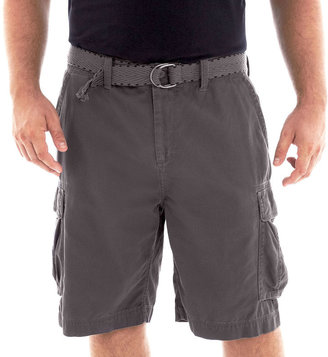 JCPenney THE FOUNDRY SUPPLY CO. The Foundry Supply Co. Belted Solid Cargo Shorts-Big & Tall