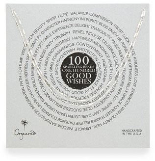 Dogeared 100 Good Wishes Silver Bar Necklace, 33"L