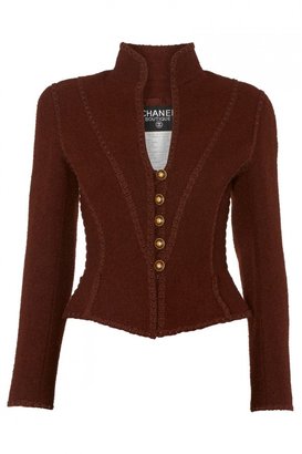 Chanel Vintage Wool Blend Boucle Knit Jacket