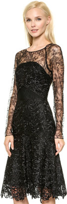 Nina Ricci Long Sleeve Lace Dress