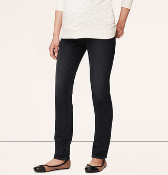 LOFT Petite Maternity Skinny Ankle Jeans in Puddle Blue Wash