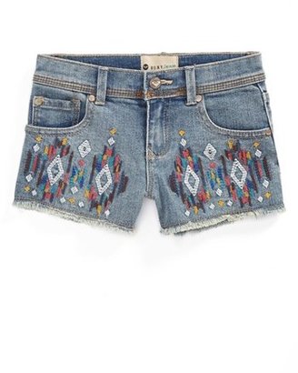 Roxy 'Blaze' Denim Shorts (Little Girls)