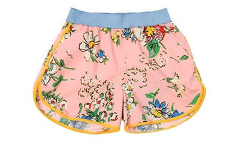 Mimisol - Floral Printed Cotton Poplin Shorts