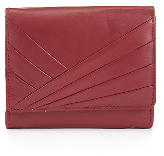 Marks and Spencer M&s Collection Leather Pleated Medium Purse with CardsafeTM