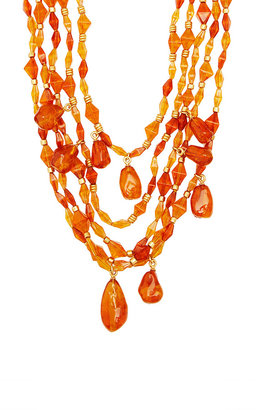 WGACA Vintage Chanel Amber Multi Strand Necklace From What Goes Around Comes Around