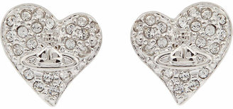 Vivienne Westwood Diamanté heart stud earrings
