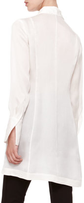 Donna Karan Long-Sleeve Tunic Blouse