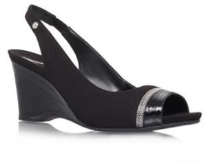 Anne Klein Black 'Pika2' low heel court shoes