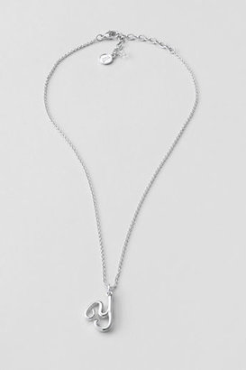 Lands' End Women's Silver Initial Necklace