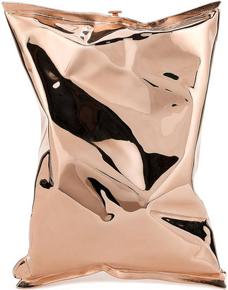 Anya Hindmarch Crisp Packet 18ct Rose-Gold Clutch Bag - for Women