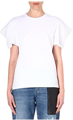 McQ Pleated-shoulder cotton t-shirt