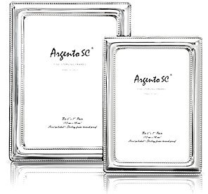 Argento Sc Double Bead Sterling Silver Frame, 5 x 7