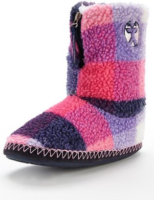 Bedroom Athletics MacGraw Check Sherpa Slipper Boots
