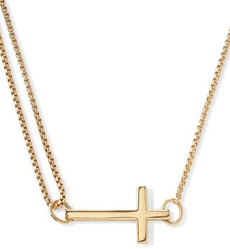 Alex and Ani Precious Metals Symbolic Cross Pull Chain Necklace, 10-24"