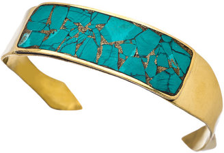 Karen London Brass and Turquoise Starry Sky Cuff Bracelet
