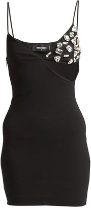 DSQUARED2 Jewel-Embellished Cut-Out Bodycon Dress
