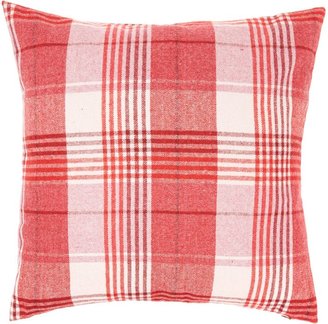 Linea Wool check cushion, Red
