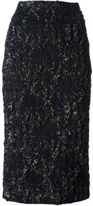 Rochas brocade pencil skirt