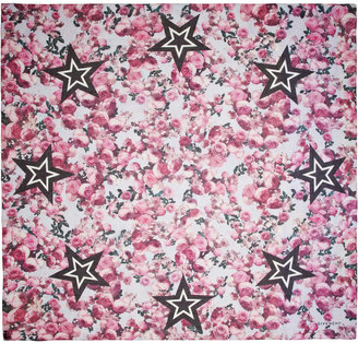 Givenchy Roses & Stars printed cotton and silk-blend scarf