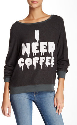 Wildfox Couture I Need Coffee Baggy Beach Jumper