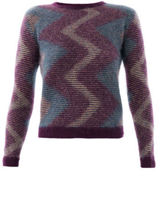 Carven Zigzag angora sweater