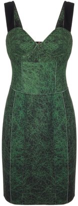 Cédric Charlier Green Jersey Scribble Dress