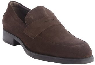 Tod's brown suede penny loafers