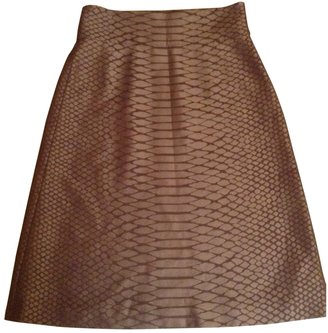 Yves Saint Laurent 2263 YVES SAINT LAURENT Brown Wool Skirt