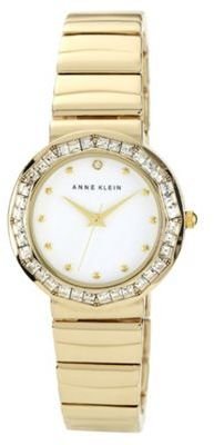 Anne Klein Ladies gold diamante bezel bracelet watch