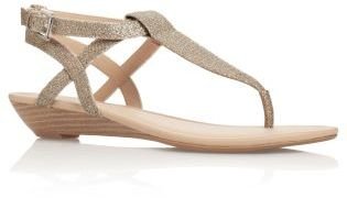 Next Silver Low Wedge Sandals