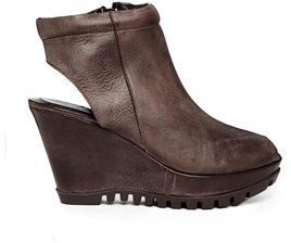 Gardenia Leather Peeptoe Sling Ankle Boots - Montana brown