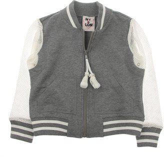 Betty Boop Monnalisa NY&LON Girls Grey Zip Up Jacket